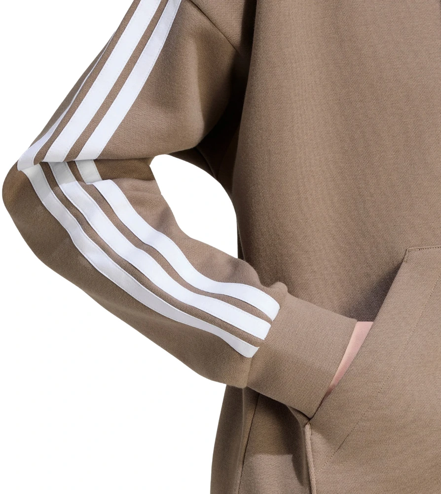 Bluza damska adidas Essentials 3-Stripes Full-Zip Fleece Hoodie jasny ruda KF6273 (S)