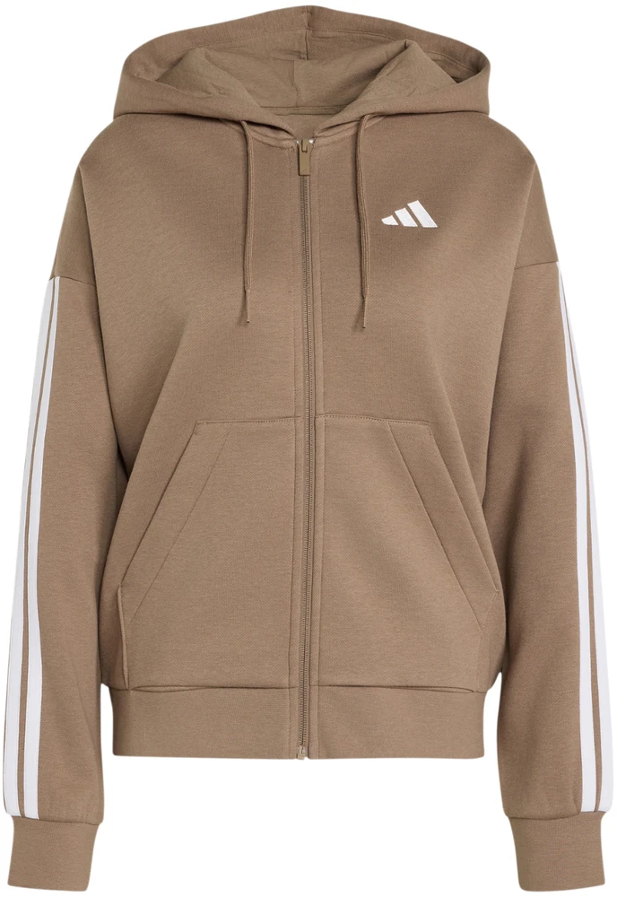 Bluza damska adidas Essentials 3-Stripes Full-Zip Fleece Hoodie jasny ruda KF6273 (S)
