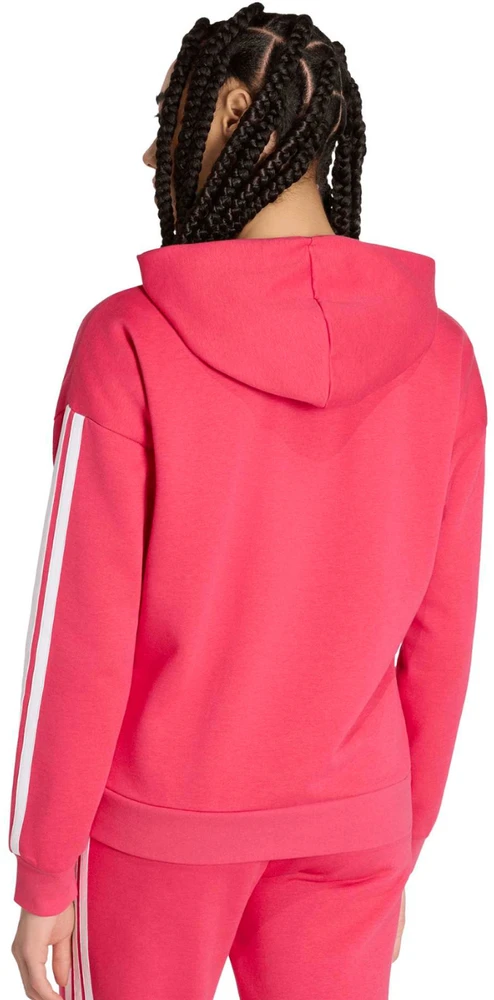 Bluza damska adidas Essentials 3-Stripes Full-Zip Fleece Hoodie rožinė KF6272 (S)