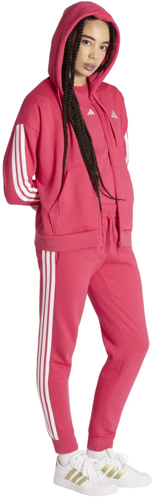 Bluza damska adidas Essentials 3-Stripes Full-Zip Fleece Hoodie rožinė KF6272 (S)