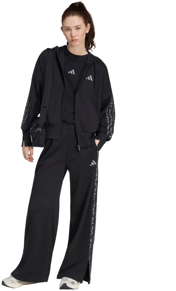 Bluza damska adidas Seasonal Essentials Animal Print 3-Stripes Full-Zip Hooded juoda KS8002 (2XL)