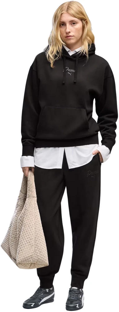Bluza damska Puma ESS Script Comfort Hoodie juoda 694136 01 (S)