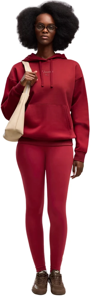 Bluza damska Puma ESS Script Comfort Hoodie raudona 694136 23 (S)