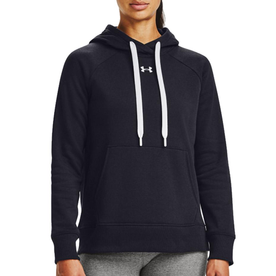 Under Armour Moteriškas Rival Fliso džemperis su gobtuvu ir trumpu užtrauktuku 1356317 001