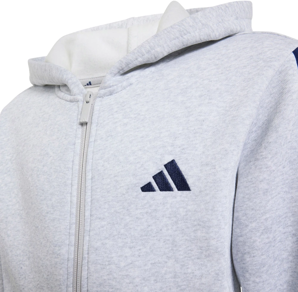 Bluza vaikams adidas Essentials Full-Zip Hoodie jasnoszara KQ9050 (164cm)