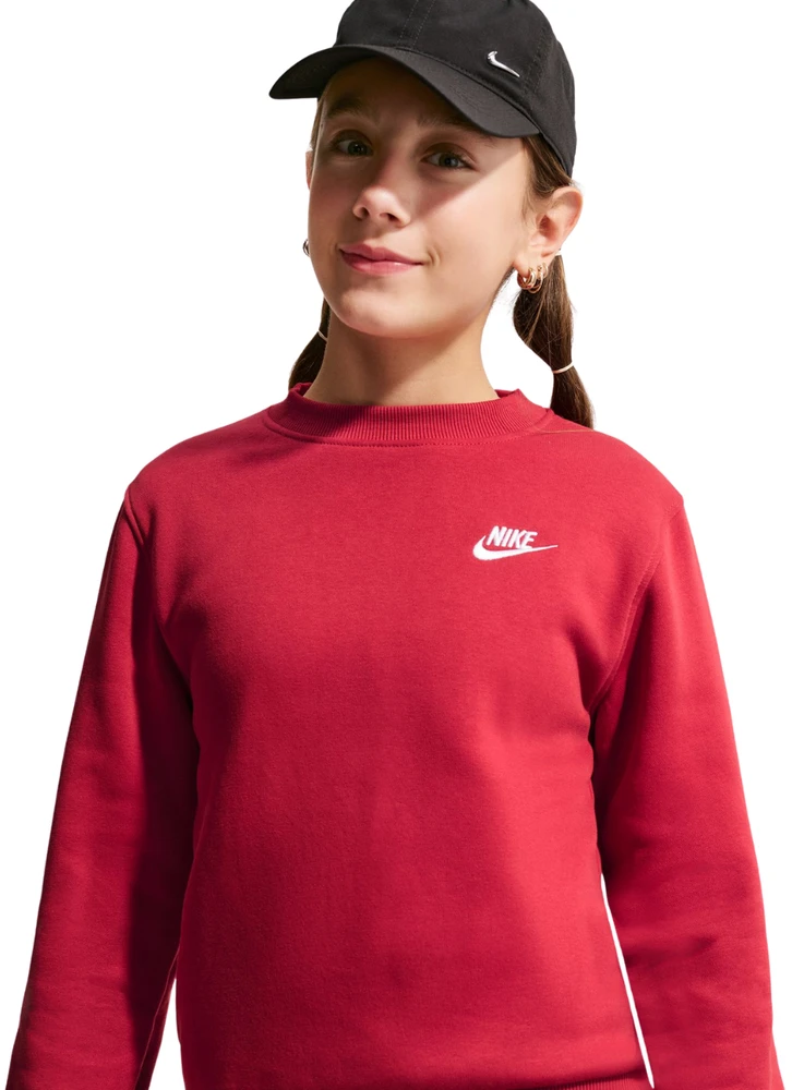 Bluza vaikams Nike Sportswear Club Fleece raudona FD3006 608 (M)