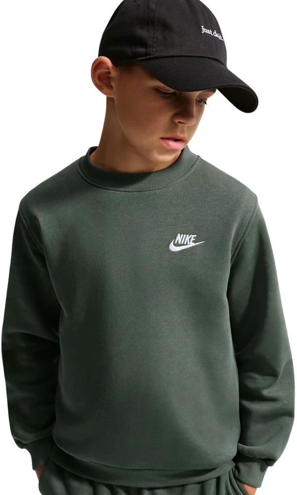 Bluza vaikams Nike Sportswear Club Fleece ciemnozielona FD3006 305 (M)