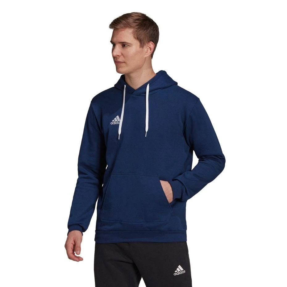 Vyriškas džemperis su gobtuvu Adidas Entrada 22 H57513, tamsiai mėlynas