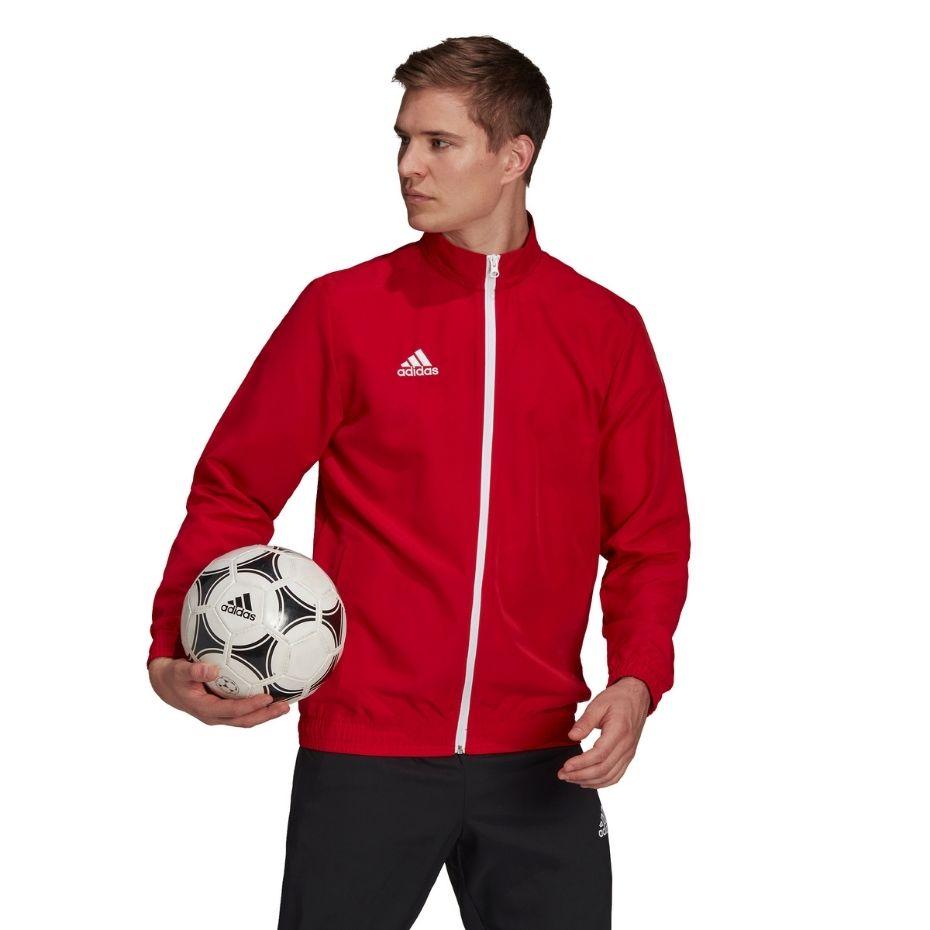 Adidas Entrada 22 Presentation Jacket raudonas vyriškas megztinis H57536 (L)