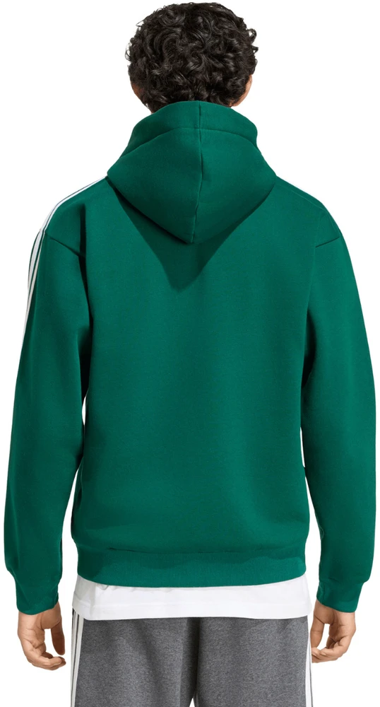Bluza vyriška adidas Essentials 3-Stripes Fleece Full-Zip Hoodie žalia KZ1412 (XL)