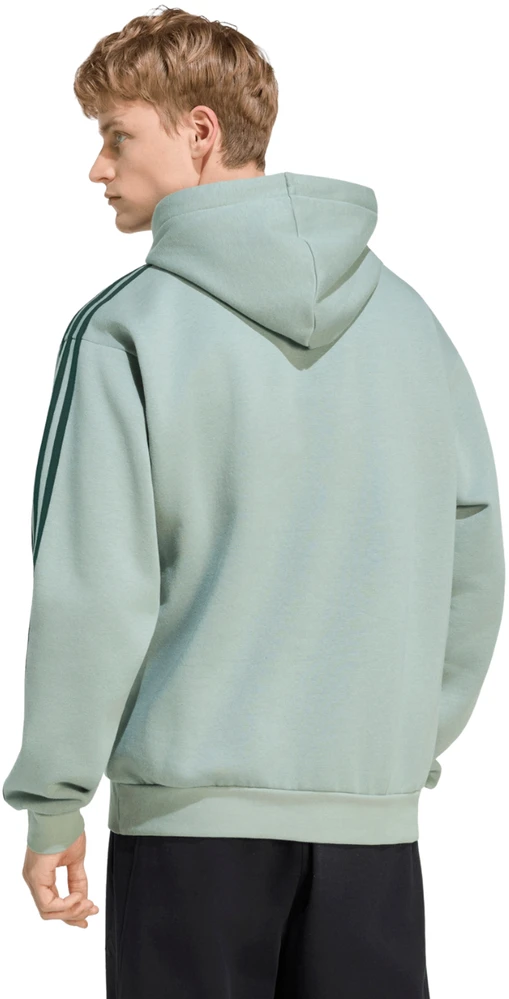 Bluza vyriška adidas Essentials 3-Stripes Fleece Hoodie jasnozielona KY4172 (XL)