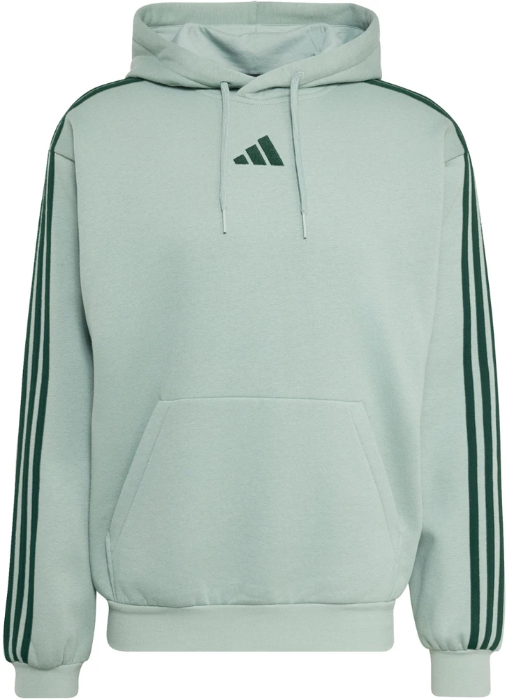 Bluza vyriška adidas Essentials 3-Stripes Fleece Hoodie jasnozielona KY4172 (XL)