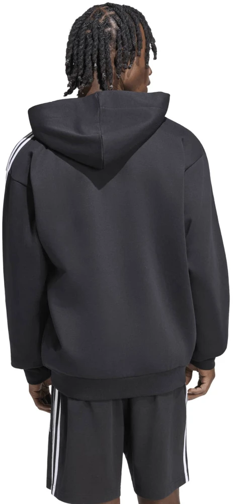 Bluza vyriška adidas Essentials 3-Stripes Fleece Full-Zip Hoodie juoda KY6559 (M)