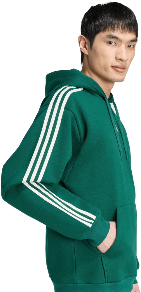 Bluza vyriška adidas Essentials 3-Stripes Fleece Hoodie žalia KZ1413 (L)