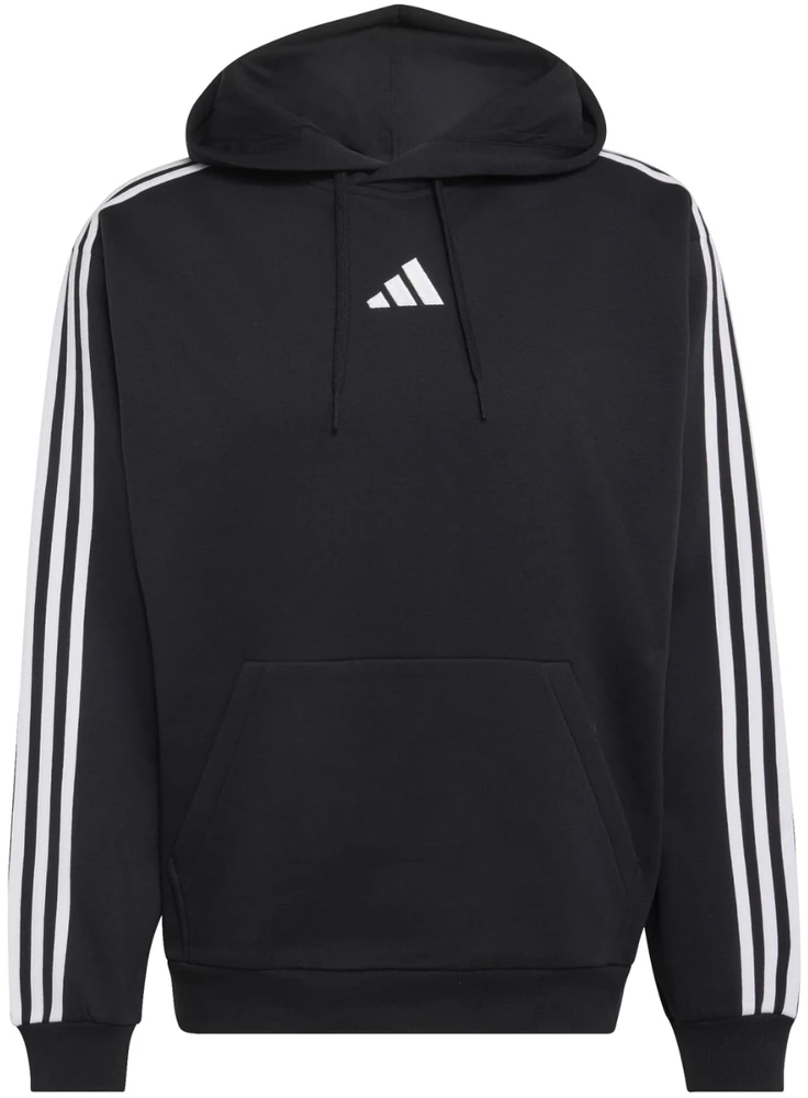 Bluza vyriška adidas Essentials 3-Stripes Fleece Hoodie juoda KY6602 (XL)
