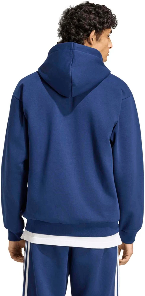 Bluza vyriška adidas Essentials 3-Stripes Fleece Full-Zip Hoodie tamsiai mėlyna KY4144 (S)