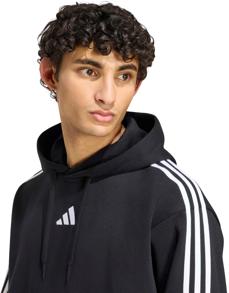 Bluza vyriška adidas Essentials 3-Stripes Fleece Hoodie juoda KY6602 (XL)