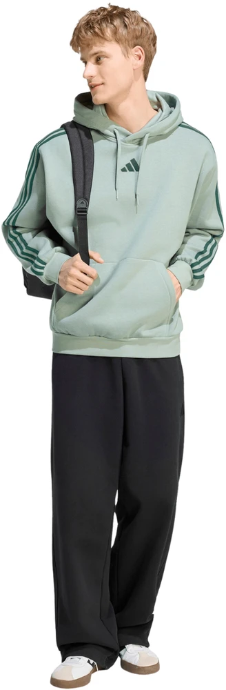 Bluza vyriška adidas Essentials 3-Stripes Fleece Hoodie jasnozielona KY4172 (XL)