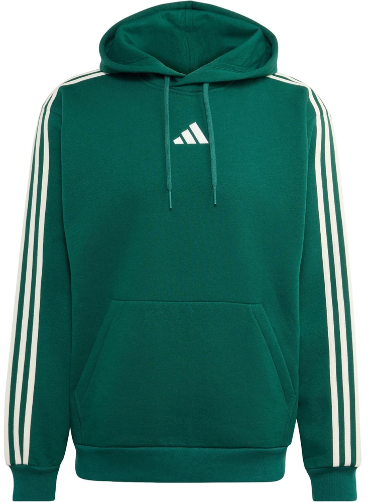 Bluza vyriška adidas Essentials 3-Stripes Fleece Hoodie žalia KZ1413 (L)