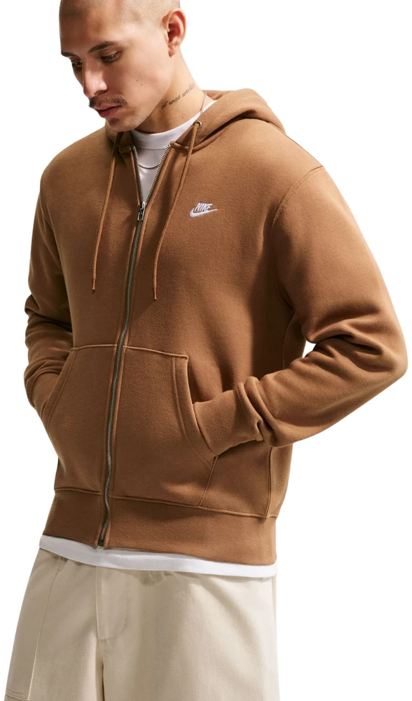Bluza vyriška Nike Club BB FZ Hoodie jasny ruda FN3861 270 (XL)