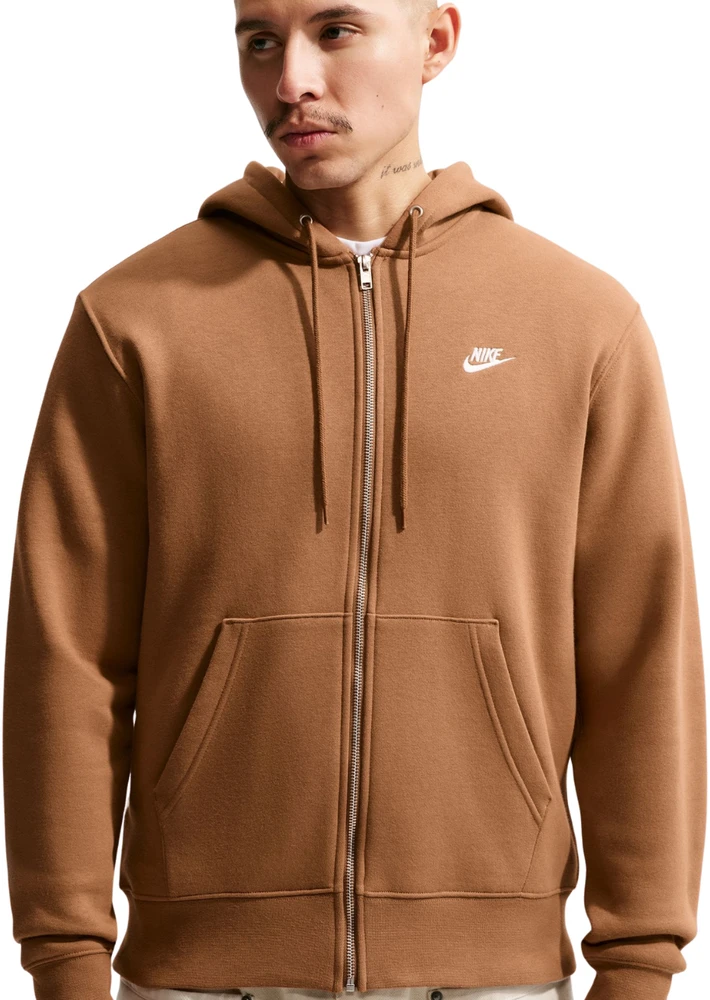 Bluza vyriška Nike Club BB FZ Hoodie jasny ruda FN3861 270 (XL)