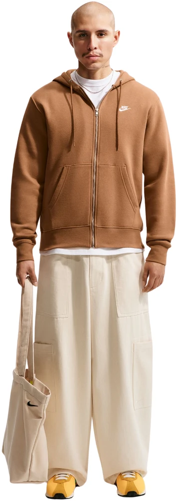 Bluza vyriška Nike Club BB FZ Hoodie jasny ruda FN3861 270 (XL)