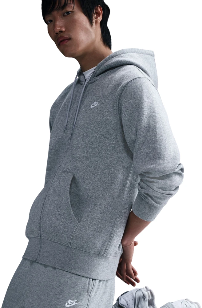 Bluza vyriška Nike Club BB FZ Hoodie pilka FN3861 063 (2XL)