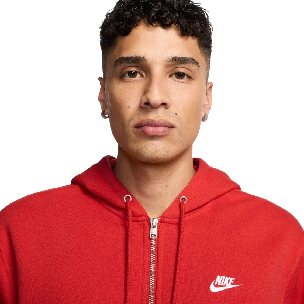 Bluza vyriška Nike Club BB FZ Hoodie raudona FN3861 657 (XL)
