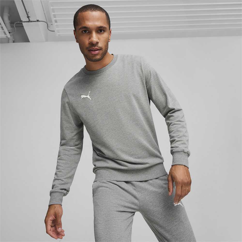 Bluza vyriška Puma Team Goal Casuals Crew Neck Sweat pilka 658592 33 (M)