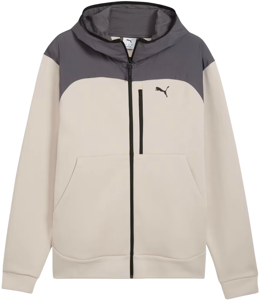 Bluza vyriška Puma Tech Material Mix Full-Zip Hoodie smėlio sp. 694490 82 (XL)