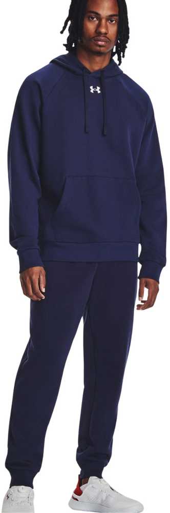 Vyriškas džemperis su gobtuvu Under Armour Rival Fleece, tamsiai mėlynas