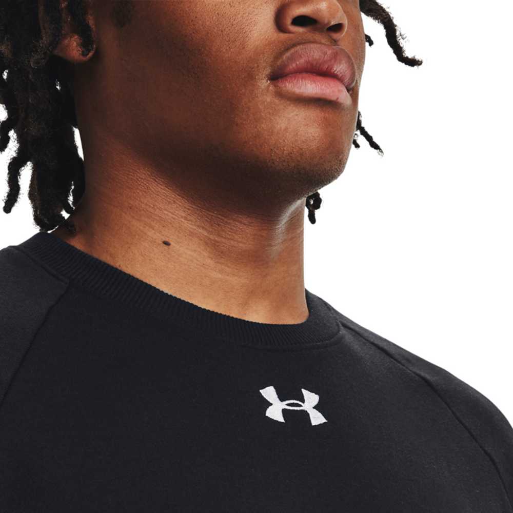 UAR Under Armour vyriškas „Rival Fleece Crew“ megztinis, juodas 1379755 001