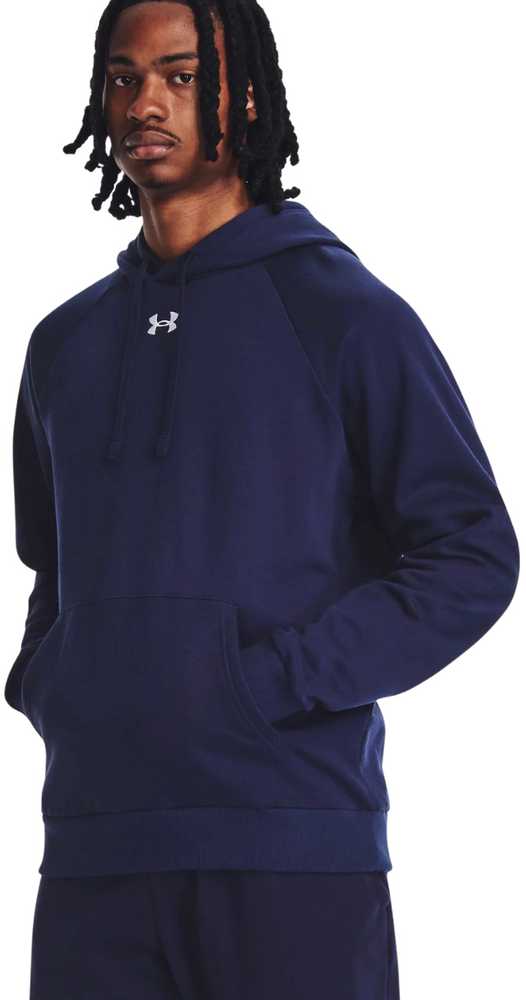 Vyriškas džemperis su gobtuvu Under Armour Rival Fleece, tamsiai mėlynas