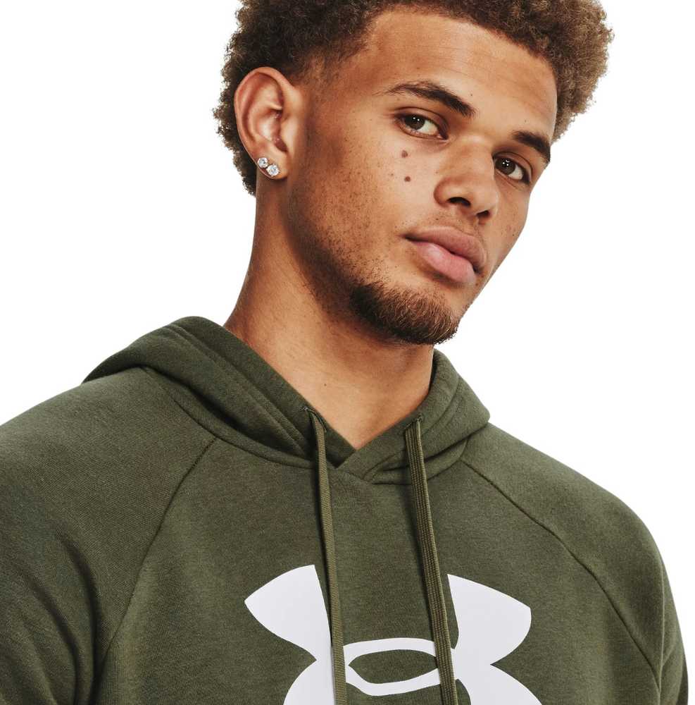 Vyrų Under Armour Rival Fleece Logo HD džemperis, alyvuogių spalvos 1379758 390 M