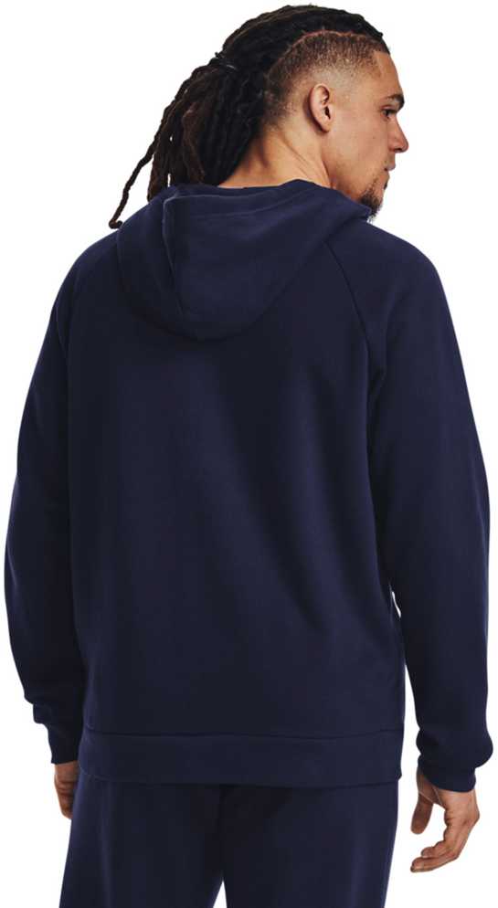 UAR Under Armour vyriški „Rival Fleece“ džemperiai su gobtuvu, mėlyni, Mėlyna 1379767 410