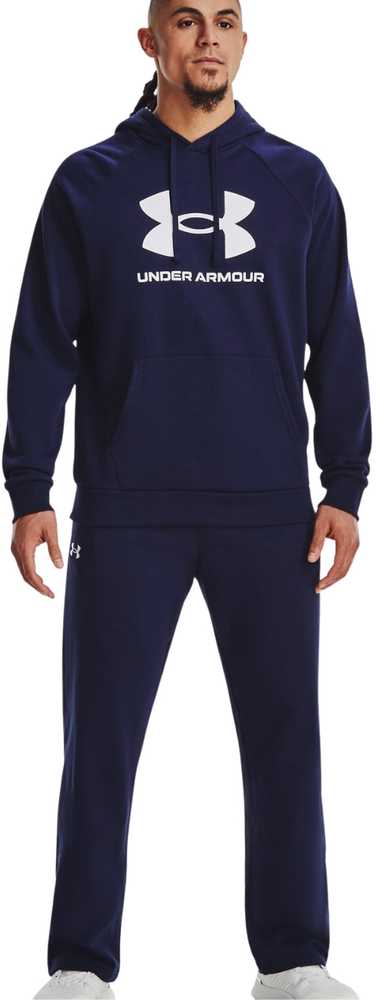 UAR Under Armour Rival Fleece Logo HD vyriškas džemperis tamsiai mėlynas mėlynas 1379758 410 L