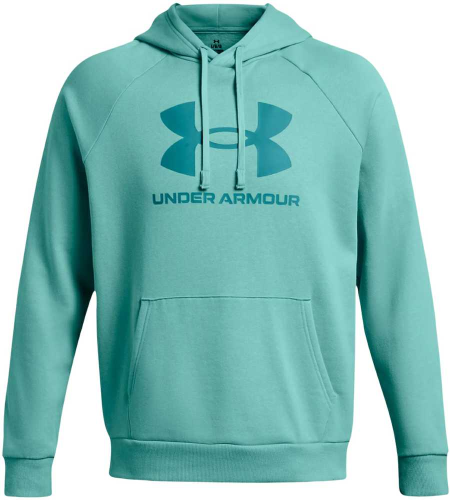 Vyriškas džemperis su gobtuvu Under Armour Rival Fleece Logo, mėtų spalvos