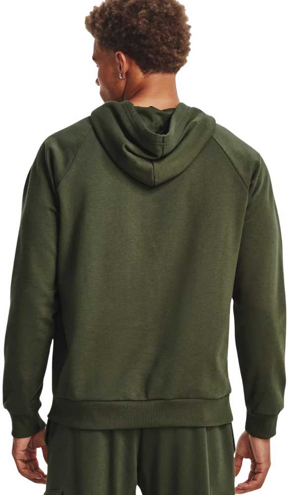 Vyriškas džemperis su gobtuvu Under Armour Rival Fleece, alyvuogių spalvos