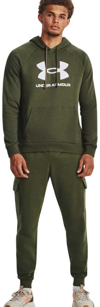 Vyrų Under Armour Rival Fleece Logo HD džemperis, alyvuogių spalvos 1379758 390 M