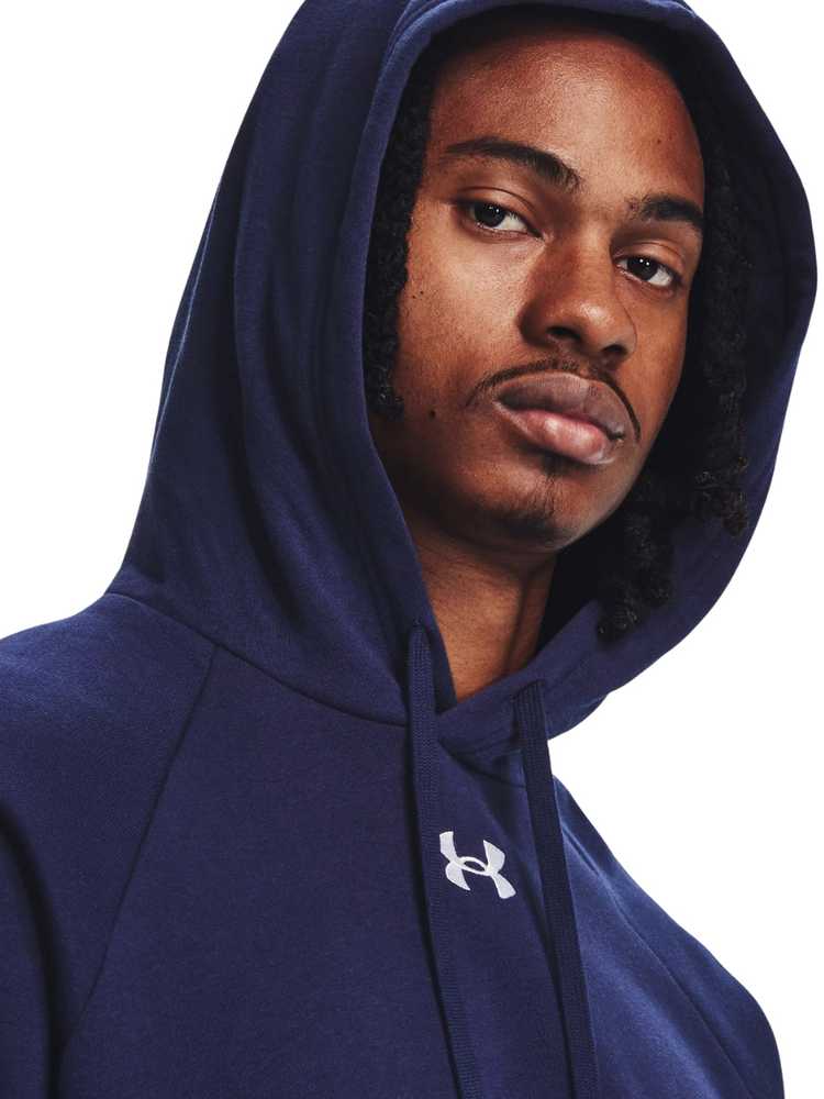 Vyriškas džemperis su gobtuvu Under Armour Rival Fleece, tamsiai mėlynas