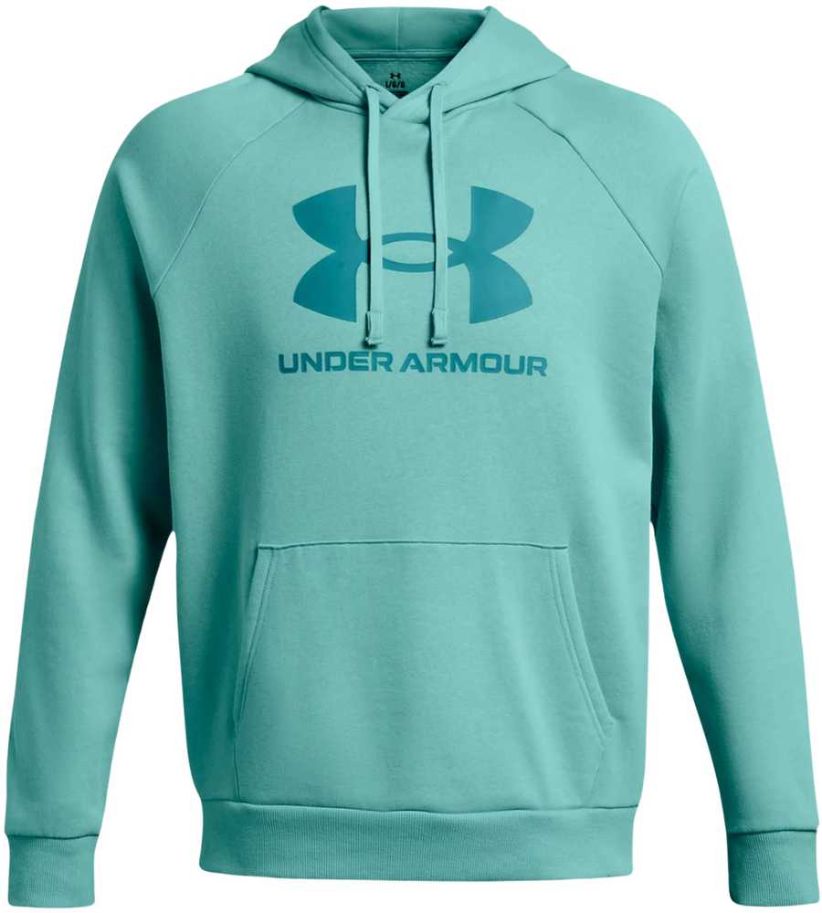 Vyriškas džemperis su gobtuvu Under Armour Rival Fleece Logo, mėtų spalvos