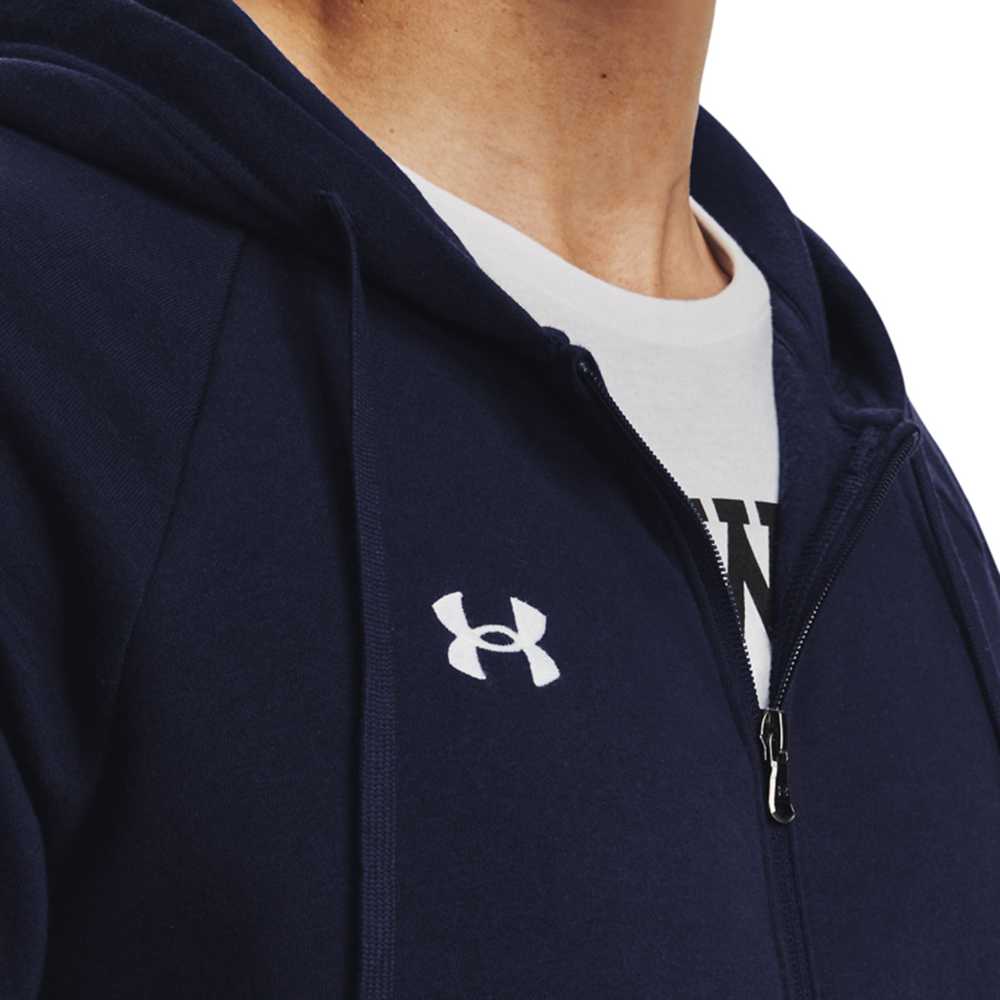 UAR Under Armour vyriški „Rival Fleece“ džemperiai su gobtuvu, mėlyni, Mėlyna 1379767 410