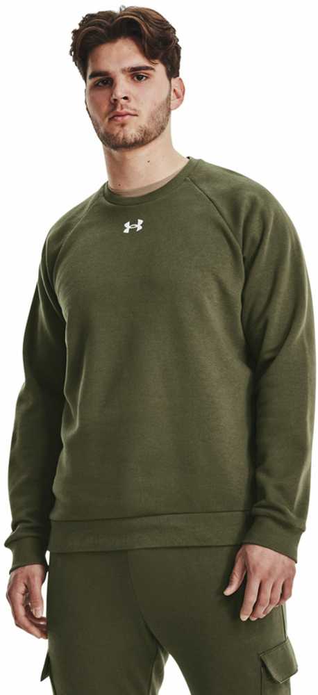 Vyriškas džemperis Under Armour Rival Fleece Crew, chaki spalvos