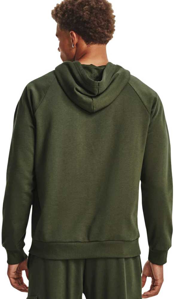 Vyriškas džemperis su gobtuvu Under Armour Rival Fleece, alyvuogių spalvos