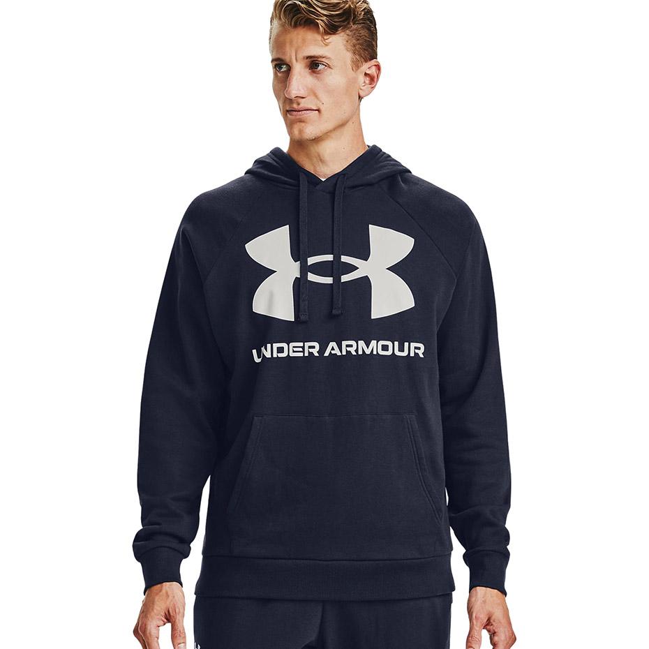 Vyriški „Under Armour Rival Fleece“ marškinėliai su logotipu „Big Logo HD Navy“ Mėlyna 1357093 410