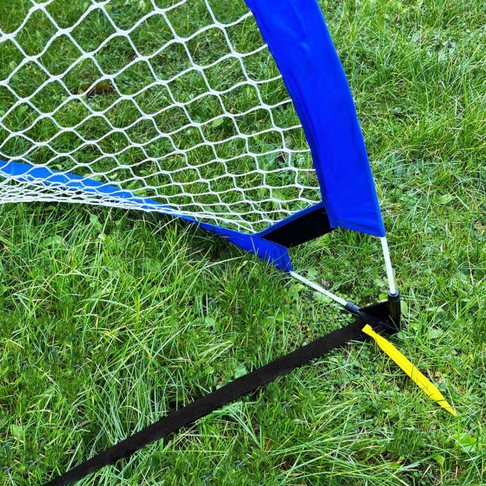 Smj Išskleidžiami futbolo treniruočių vartai – mėlyni (D) 183x104x104 cm