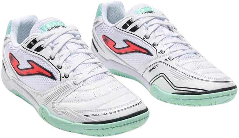 Buty piłkarskie Joma Dribling Indoor 2632 balta ir-turkio sp. DRIS2632IN (40)