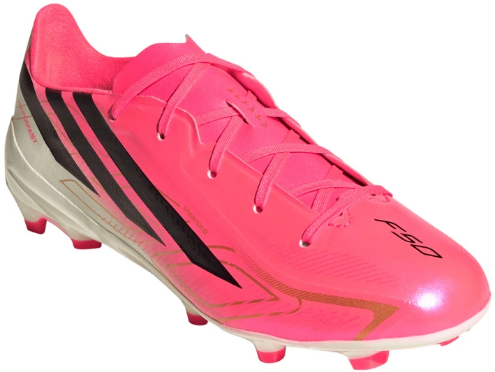 Adidas F50 Hyperfast League FG vaikiški futbolo bateliai, rožiniai HQ5161 (33)