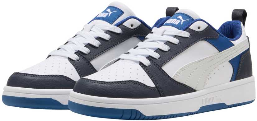 Buty vaikams Puma Rebound V6 Lo Mid balta ir-mėlyna 393833 28 (38)