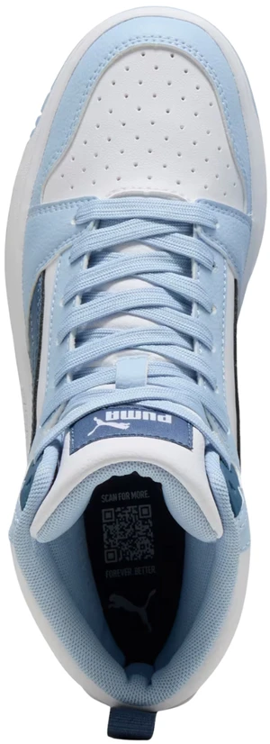 Buty vaikams Puma Rebound V6 Mid balta ir-mėlyna 393831 32 (37,5)